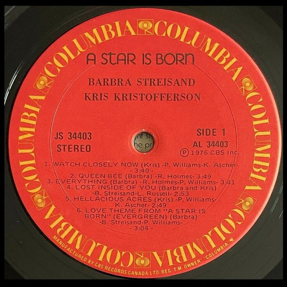 Barbra Streisand A STAR IS BORN 12” Record GATEFOLD 1976 Canada Ed. 46Yrs! RARE - Picture 7 of 10